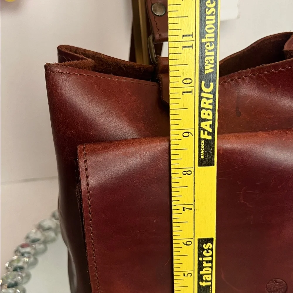 FIOCCHI ITALY vintage 70s handmade real leather backpack unisex
